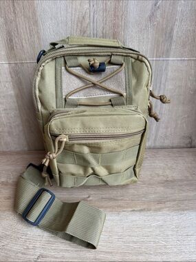 Unlisted Olive Tan Tactical Military Crossbody Sling Bag